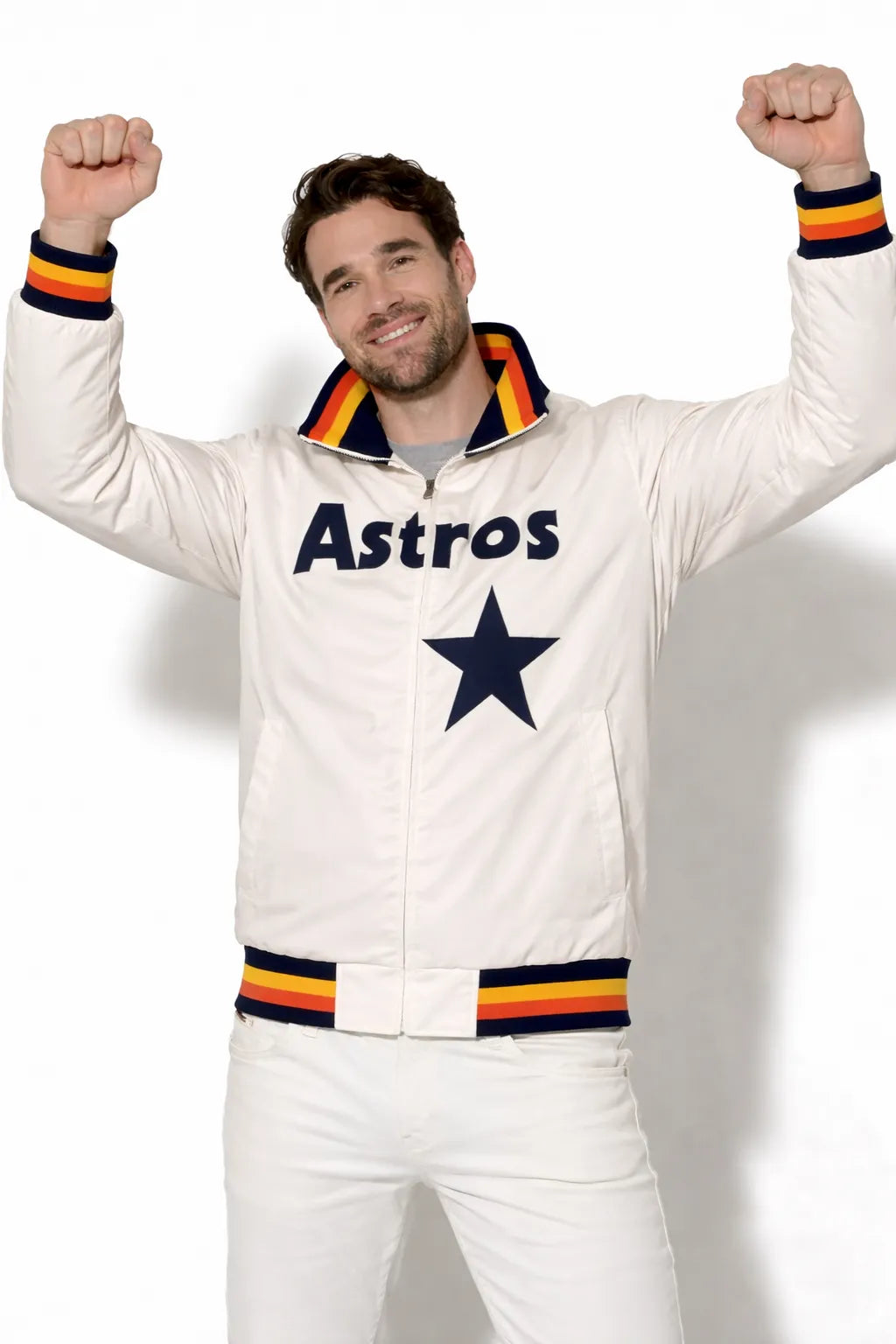 DUAZAN Astros Satin Jacket – Premium Retro Baseball Style Satin Bomber Jacket Duazan