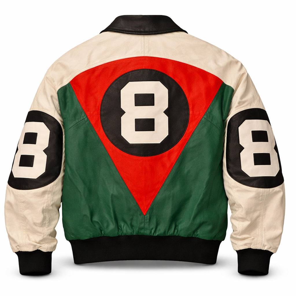 Duazan 8 Ball Leather Vintage Jacket for Men & Women Duazan