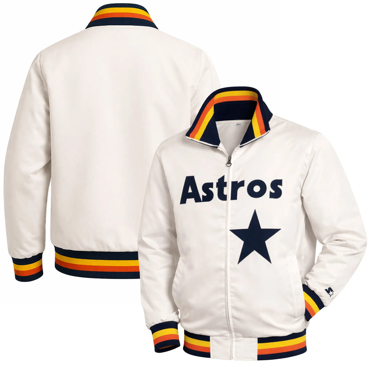 DUAZAN Astros Satin Jacket – Premium Retro Baseball Style Satin Bomber Jacket Duazan