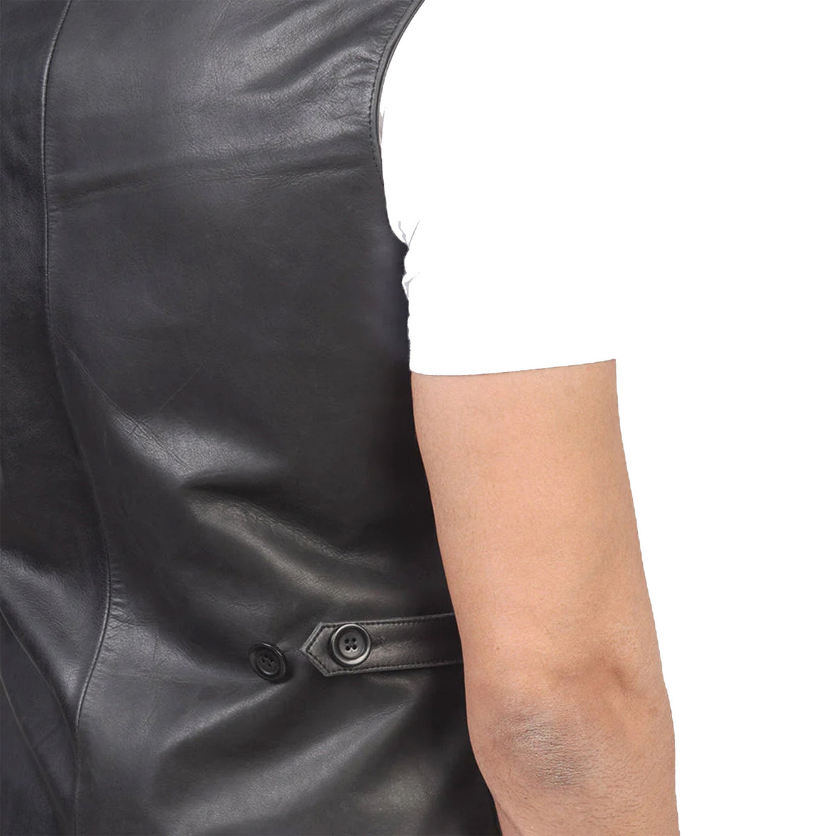 Auden Brown & Black Vest for Men | Duazan Leather Vest Duazan