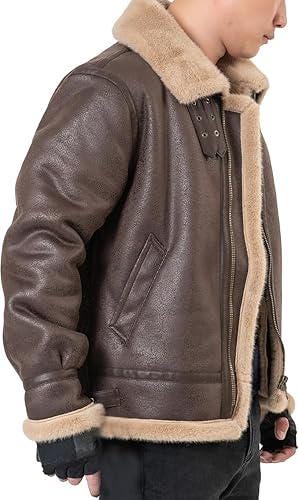Leon Kennedy RE4 Cosplay Jacket: Faux Leather Shearling Bomber | gifts for men