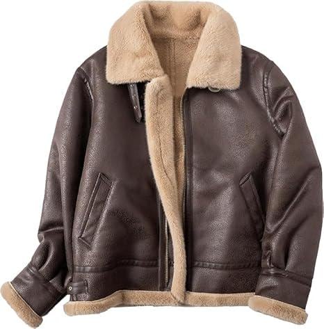 Leon Kennedy RE4 Cosplay Jacket: Faux Leather Shearling Bomber | gifts for men