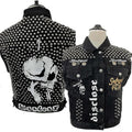Studded Black Denim Vest: Punk Rock Biker Style | gifts for men