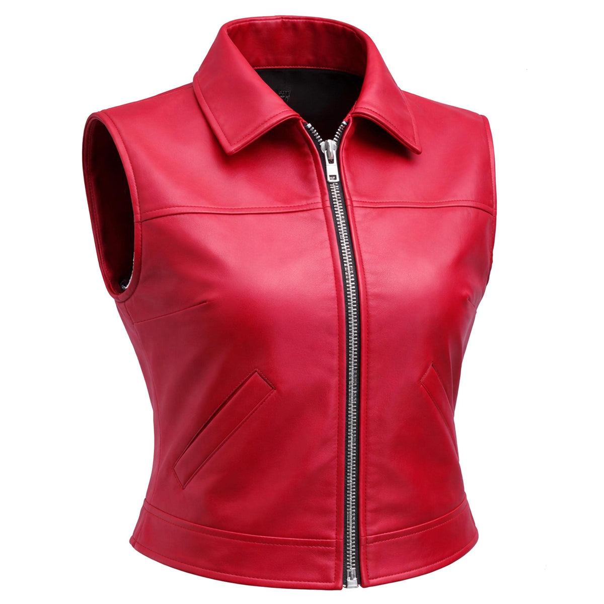 Terry Bogard Red Leather Vest – Game Inspired Star Emblem Mens Womens Streetwear
