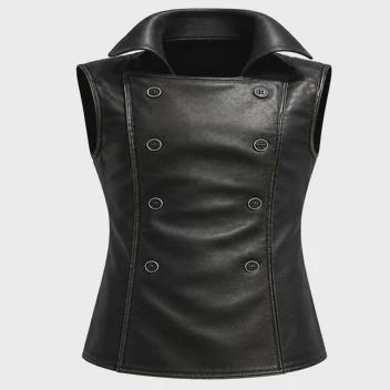 Spider Web Noir Black Leather Cosplay Vest – DUAZAN