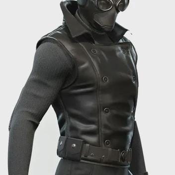 Spider Web Noir Black Leather Cosplay Vest – DUAZAN