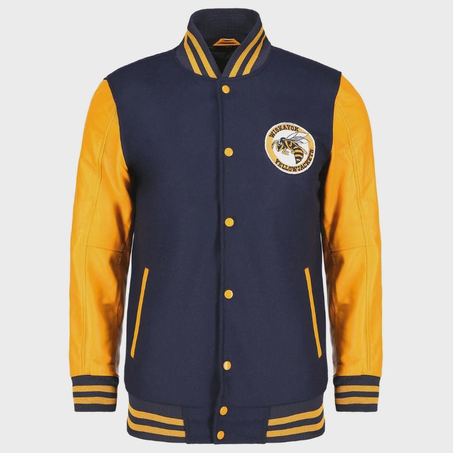 Yellowjacket Varsity Jacket: Wiskayok High Letterman Cosplay for Men Women