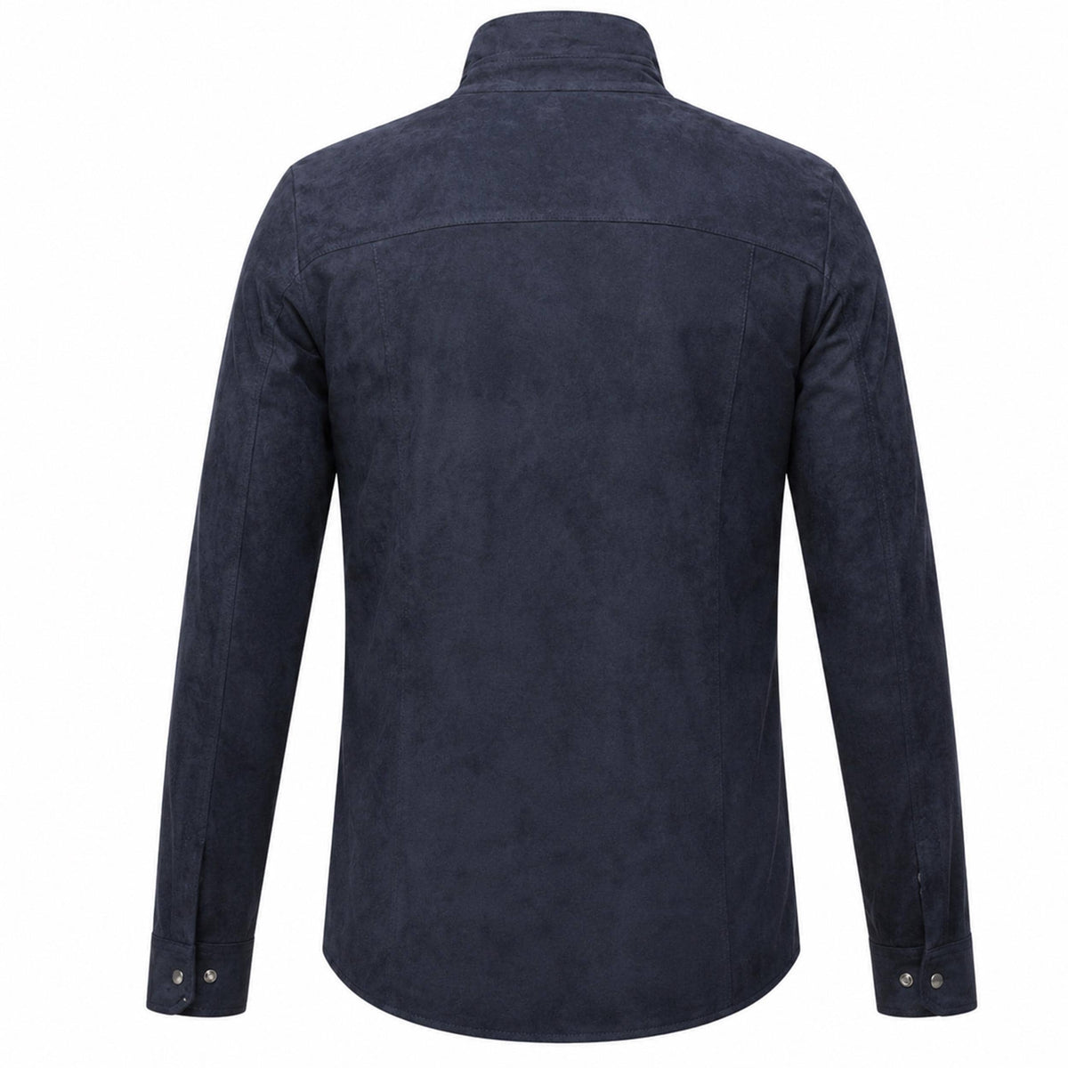 Men's Navy Blue Suede Shirt Jacket graduation gift