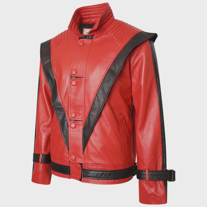 Michael Leather Jacket: Festival Cosplay character outfits Outerwear