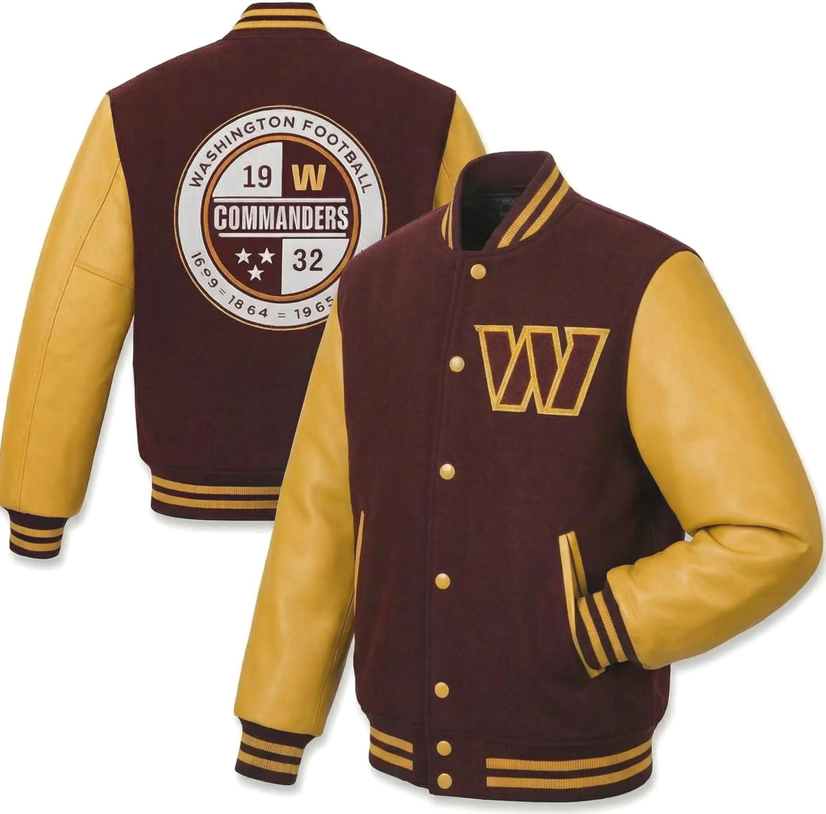 American commanders Football team jacket Woolen vintage varsity jacket for mens