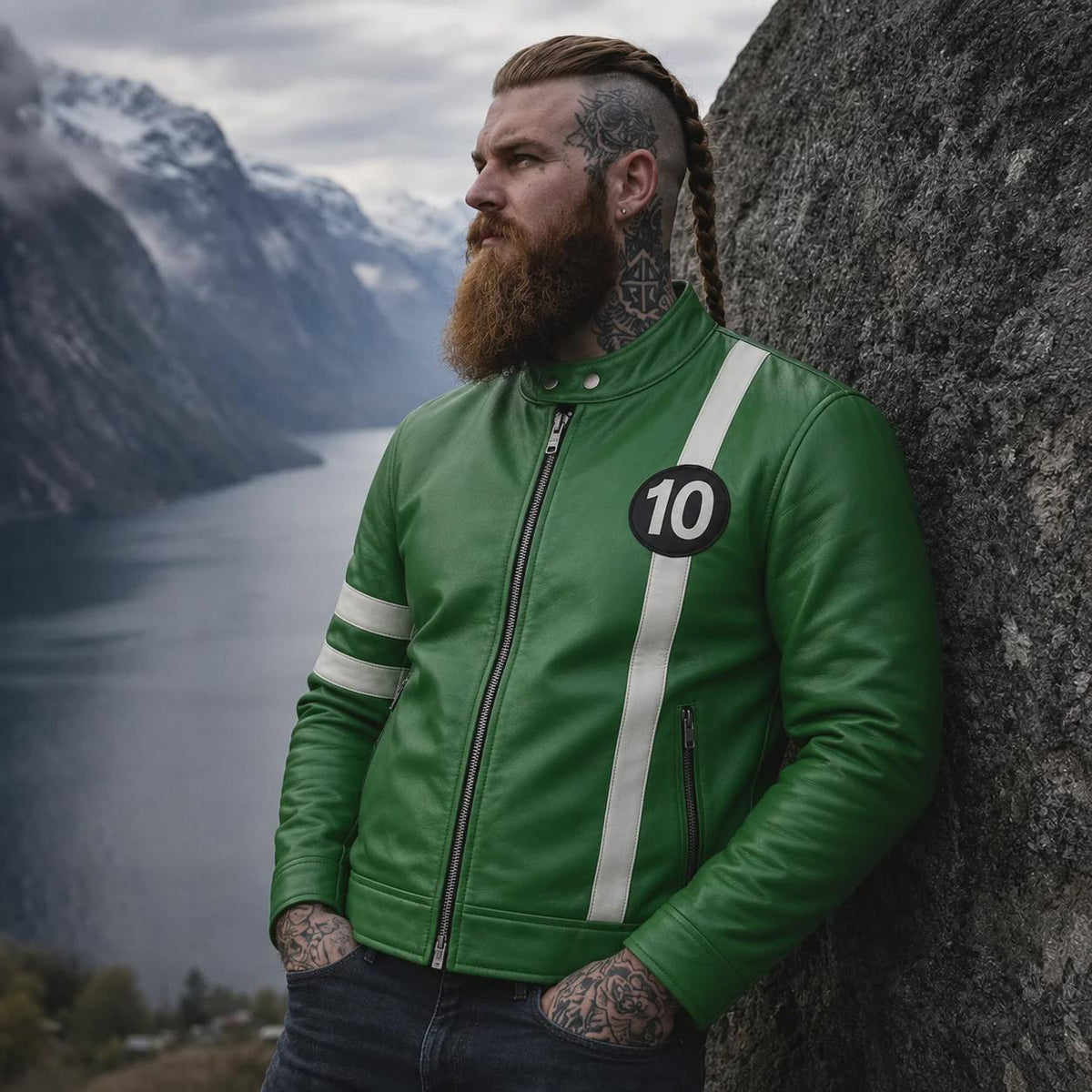 Ben 10 Alien Force Leather Jacket | Ben Tennyson character outfits Handmade Cosplay Outerwear