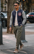 Famous super hero Bomber Jacket Men Leather Varsity character outfits Jacket