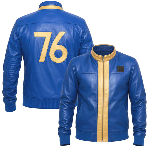 Cosplay 76 Vault Dweller Bomber Jacket | Blue Cosplay Gamer Gift