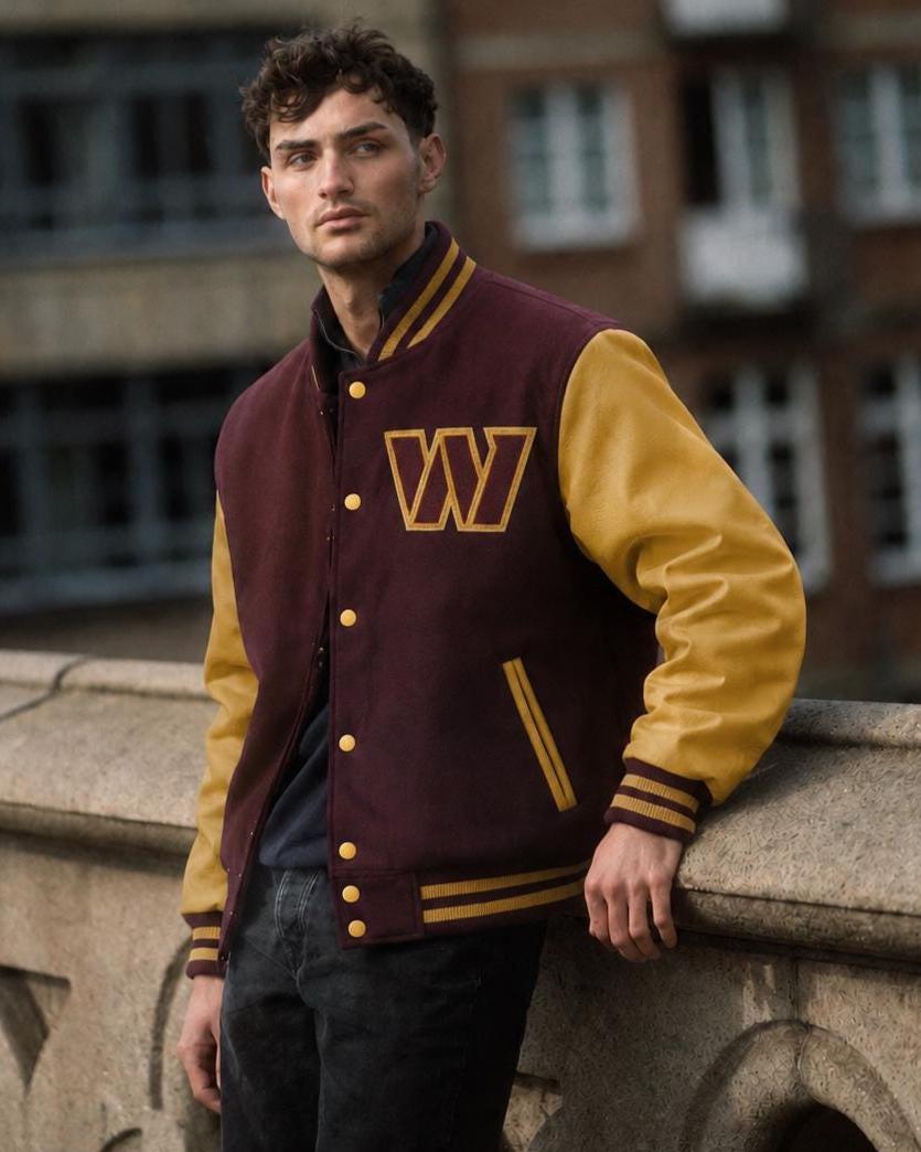 American commanders Football team jacket Woolen vintage varsity jacket for mens