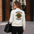 Miyagi-Do Karate Jacket | White Leather Cobra Kai Bomber for Women | Handmade
