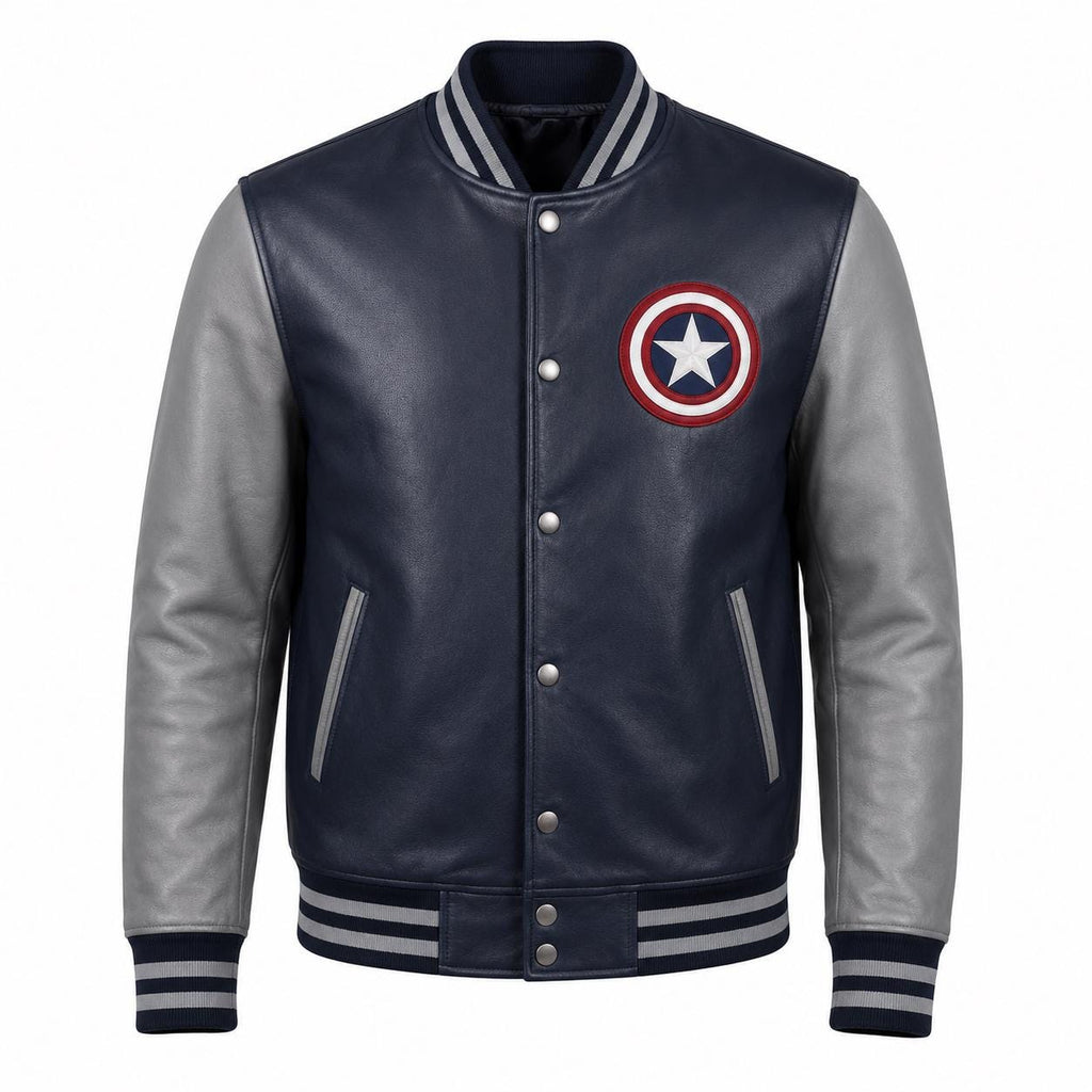 Famous super hero Bomber Jacket Men Leather Varsity character outfits Jacket