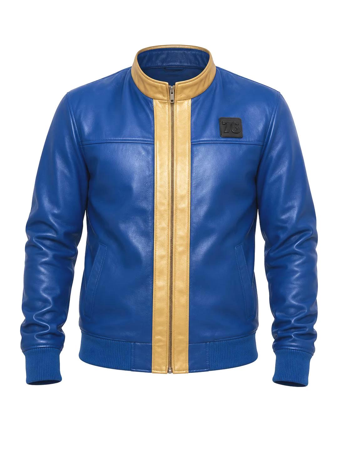Cosplay 76 Vault Dweller Bomber Jacket | Blue Cosplay Gamer Gift
