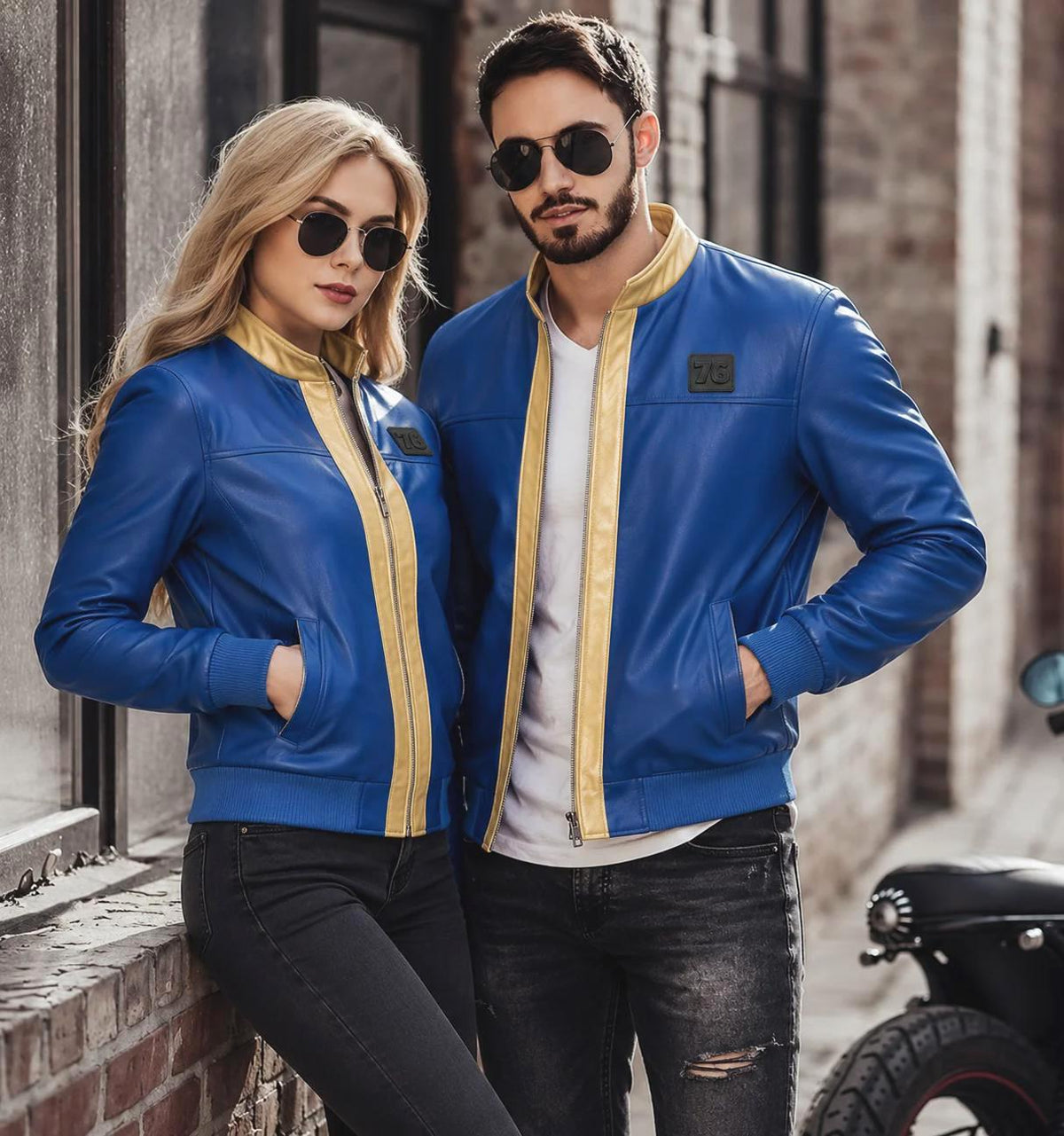 Cosplay 76 Vault Dweller Bomber Jacket | Blue Cosplay Gamer Gift