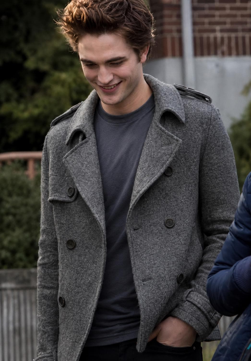 Edward Cullen Twilight Wool Coat: Vintage Grey Peacoat, Halloween Vampire Cosplay