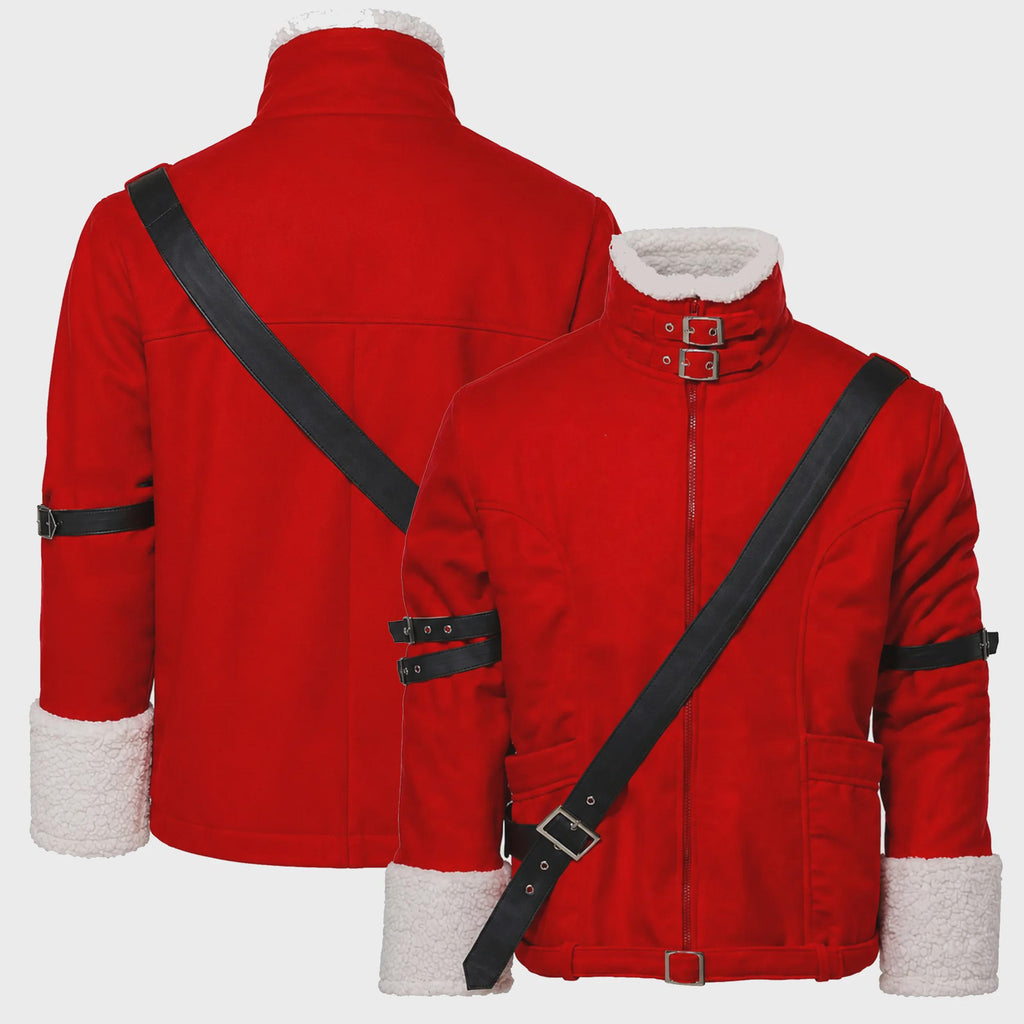 Beyond Journeys End Stark Cosplay Anime Jacket: Red Cotton Warrior Costume Halloween Coat
