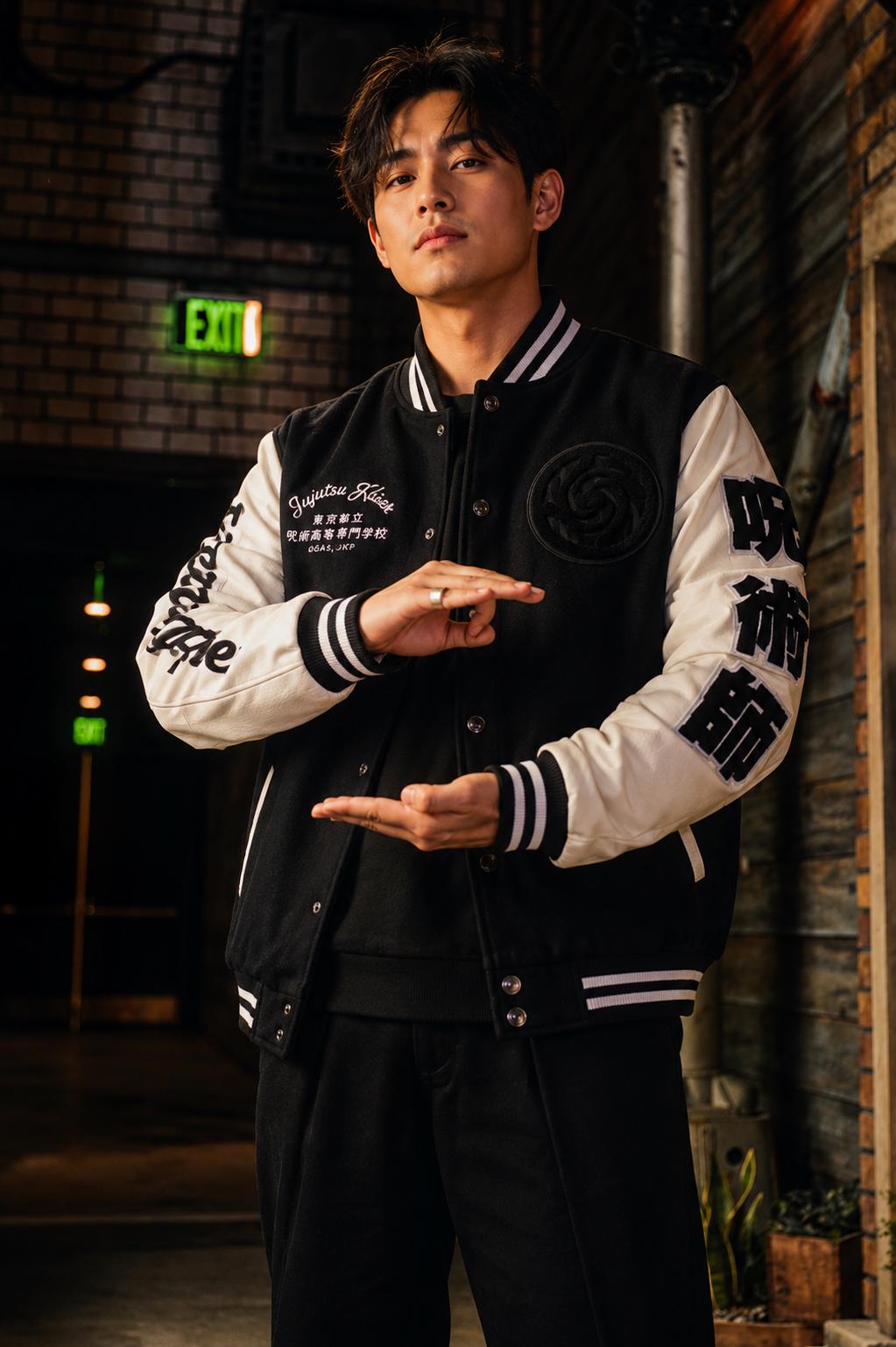 Jujutsu High Varsity Jacket | Anime Letterman Bomber Cosplay Apparel