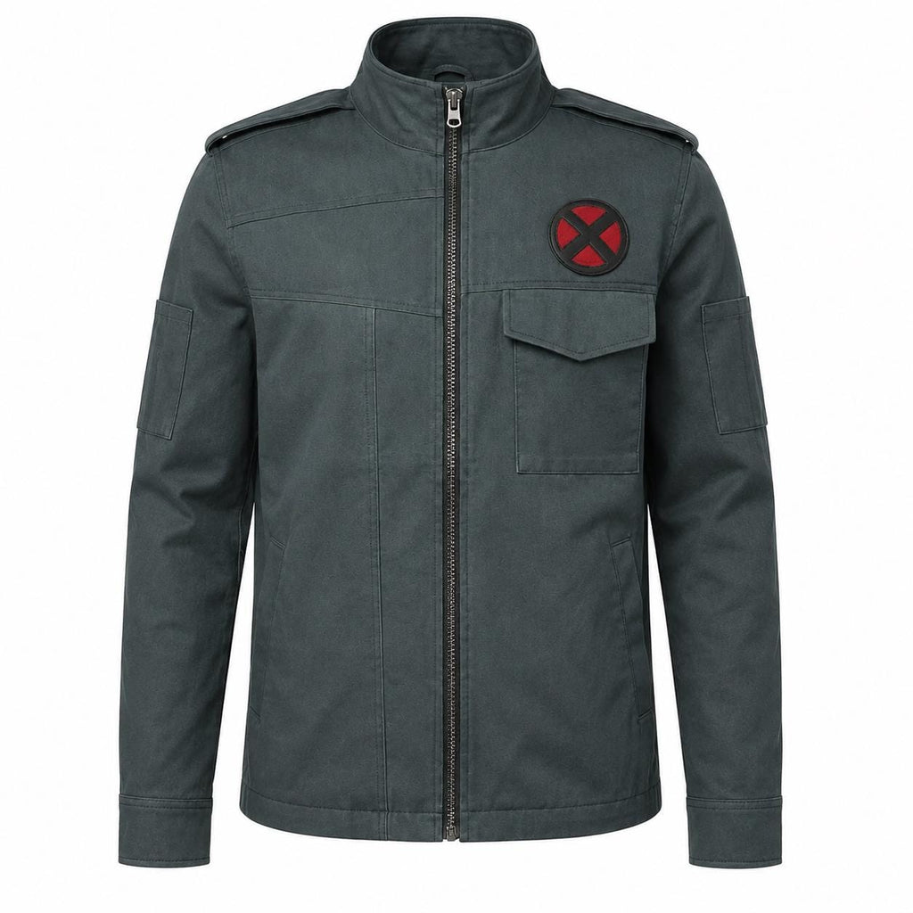 Men's Cotton Field Jacket | Movie Inspired Red X Patch Cosplay Coat
