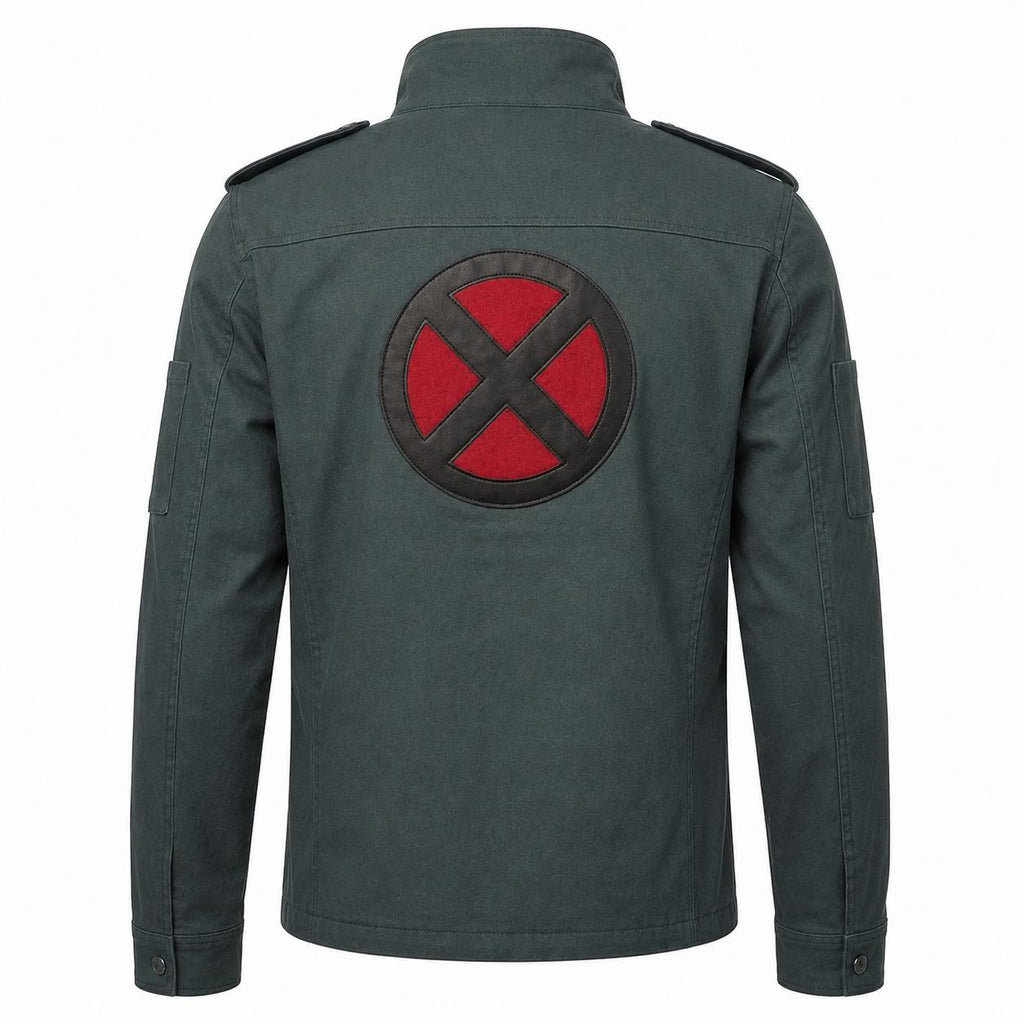 Men's Cotton Field Jacket | Movie Inspired Red X Patch Cosplay Coat