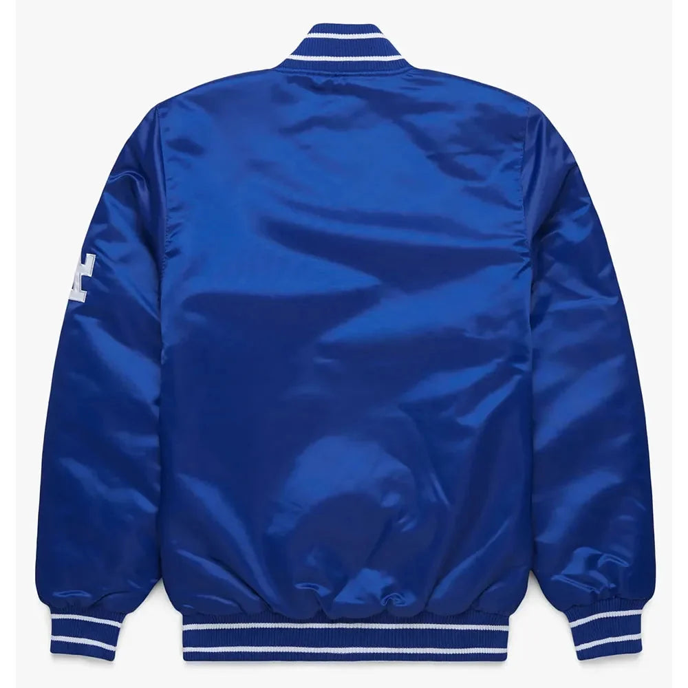 Dodgers Los Angeles Varsity Bomber Jacket – Premium Satin Blue Dodgers Jacket Duazan