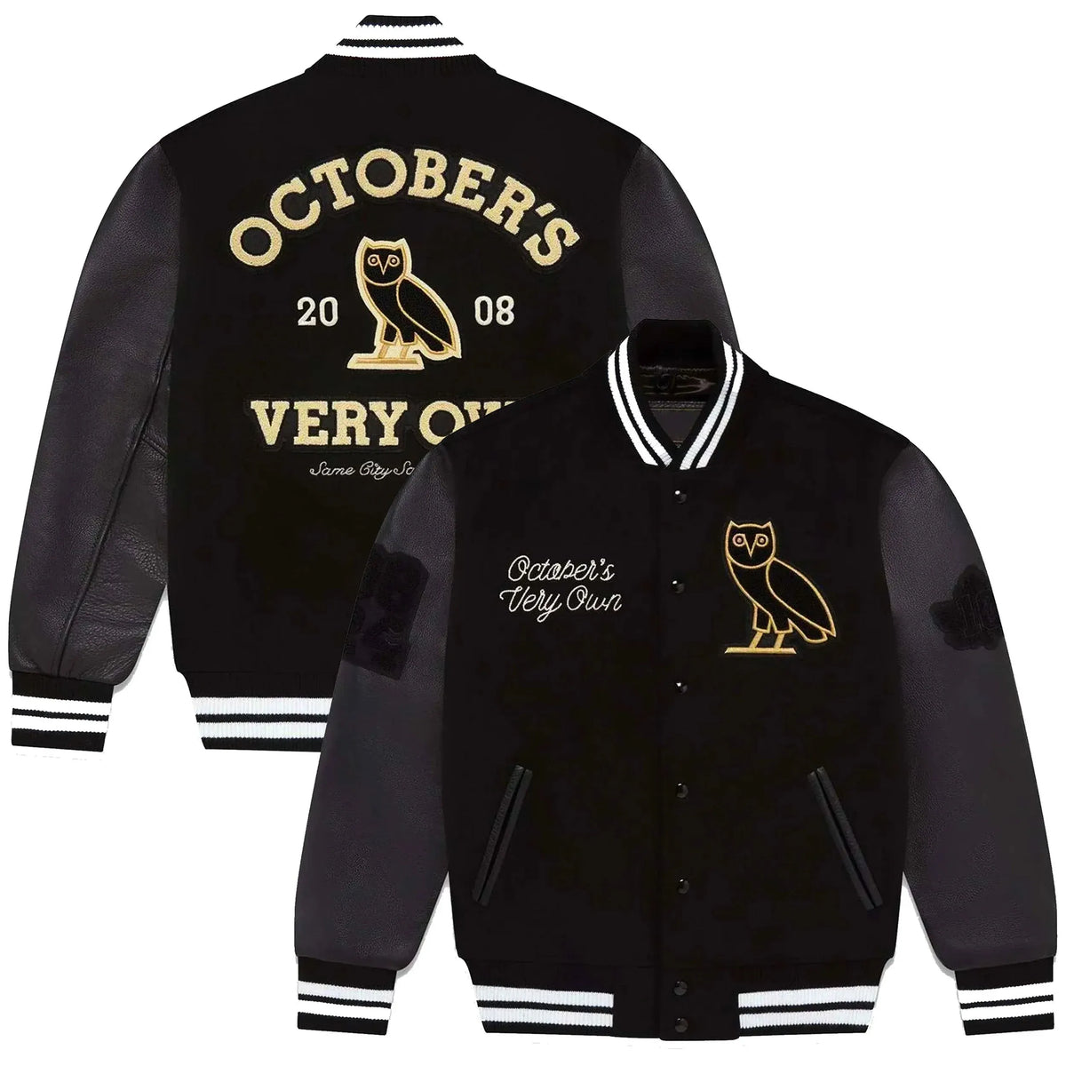 OVO Collegiate Varsity Jacket — Wool Body & Real Leather Sleeves | Duazan Duazan