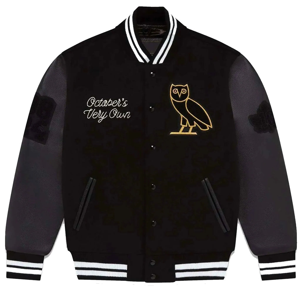 OVO Collegiate Varsity Jacket — Wool Body & Real Leather Sleeves | Duazan Duazan