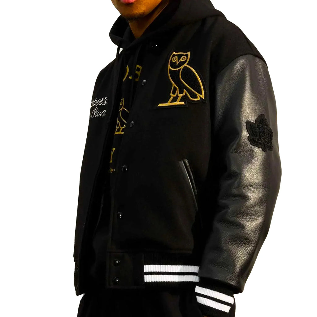 OVO Collegiate Varsity Jacket — Wool Body & Real Leather Sleeves | Duazan Duazan