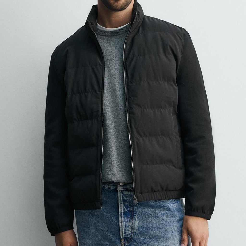 Men’s Black Puffer Jacket – Lightweight Warm Winter Jacket for men - Duazan