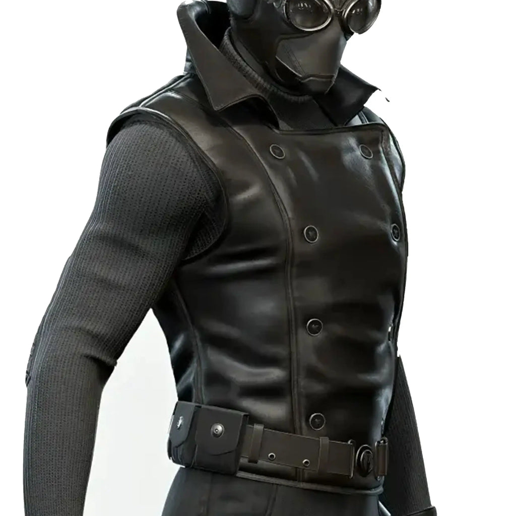 Spider-Man Noir Black Leather Vest – DUAZAN Duazan